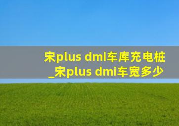 宋plus dmi车库充电桩_宋plus dmi车宽多少